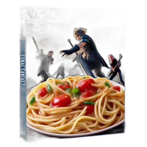 food, concept art, 3d render, final, fantasy, box, cover, displays transparent PNG cut-out