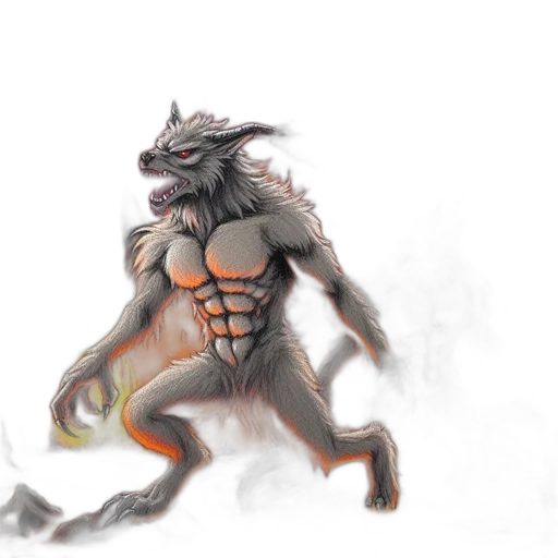 creature, animal, dragon, concept art, fantasy art, watercolor, comic book art, fog transparent PNG cut-out