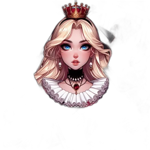 crown, jewelry, face, staff, fantasy art, pixel art, concept art, photorealistic transparent PNG cut-out