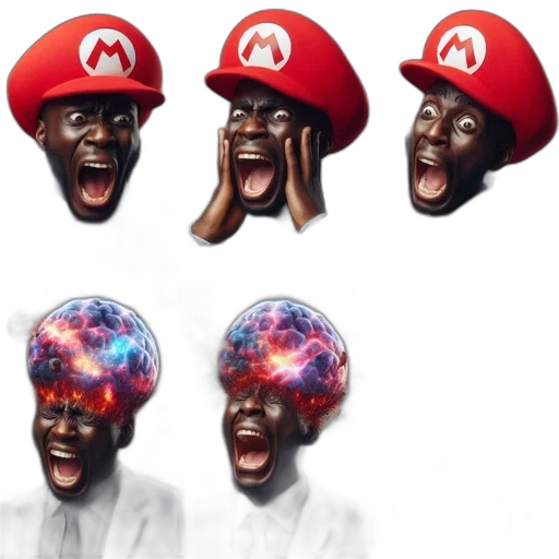 mask, hat, face, creature, concept art, 3d render, pixel art, photorealistic transparent PNG cut-out