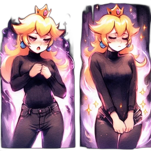 crown, dress, concept art, pixel art, watercolor, anime, fire, dark transparent PNG cut-out