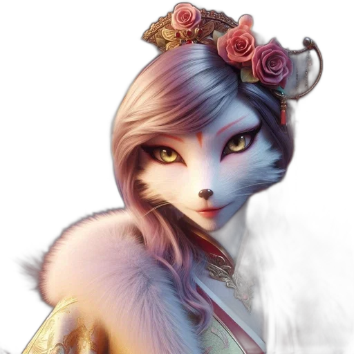 staff, mask, animal, face, fantasy art, concept art, photorealistic, 3d render transparent PNG cut-out