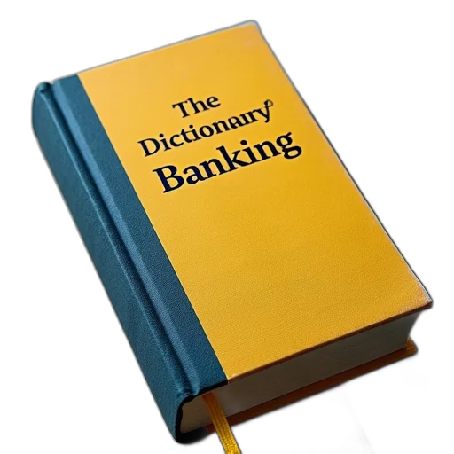 book, titled, dictionary, banking, lying, surface, yellow, blue transparent PNG cut-out