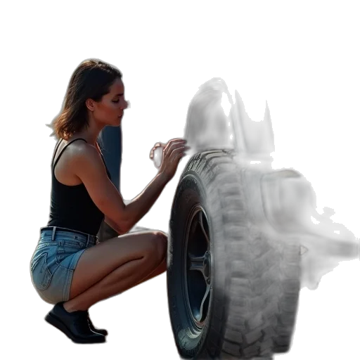 car, shoes, weapon, hair transparent PNG cut-out