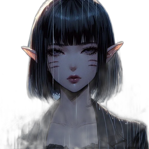 face, mask, creature, staff, fantasy art, anime, concept art, watercolor transparent PNG cut-out