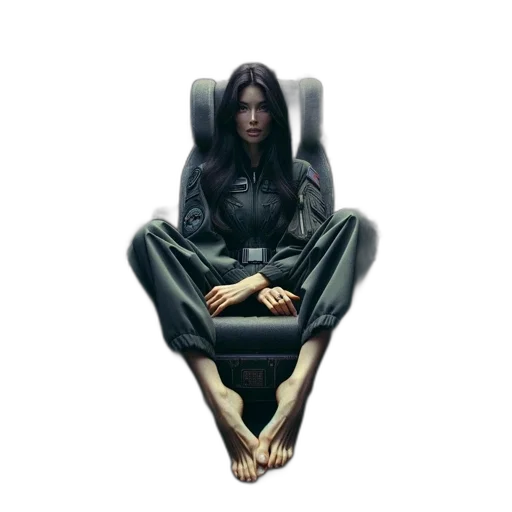 jacket, furniture, concept art, comic book art, pixel art, photorealistic, dark, woman transparent PNG cut-out