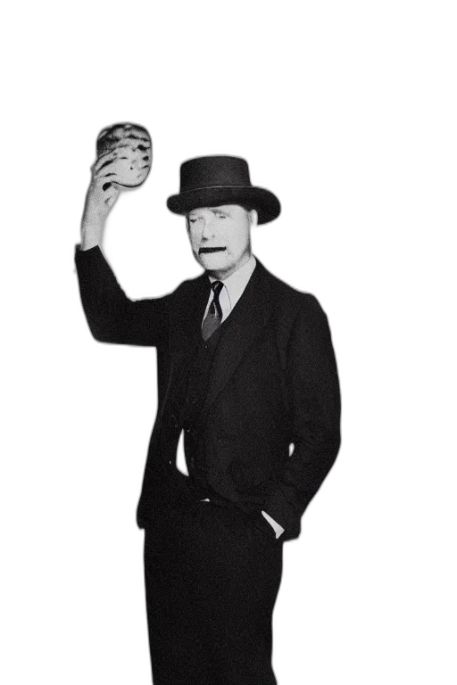 hat, staff, robot, bottle, front, view, man, business transparent PNG cut-out