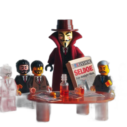 mask, hat, staff, concept art, fire, group, lego, figures transparent PNG cut-out