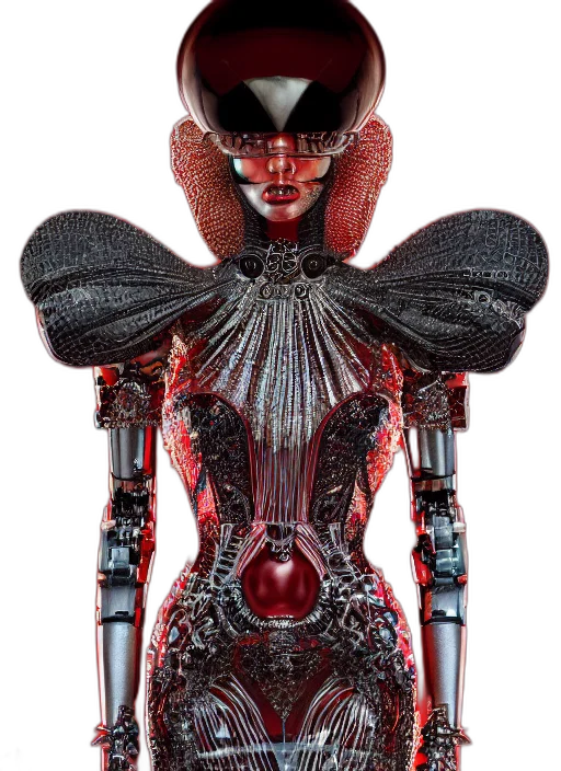 robot, dress, jewelry, concept art transparent PNG cut-out