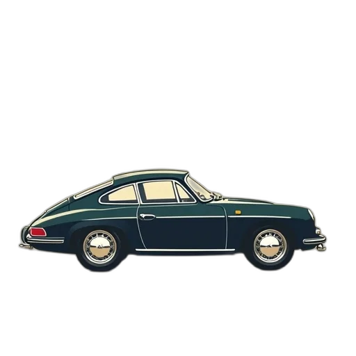 car, crown, photorealistic, concept art, 3d render, vintage-style, poster, beige transparent PNG cut-out