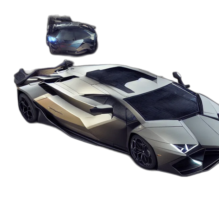 car, 3d render, concept art, photorealistic transparent PNG cut-out