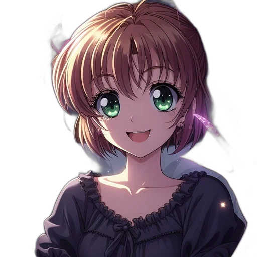 face, staff, creature, weapon, anime, pixel art, cartoon, vaporwave transparent PNG cut-out