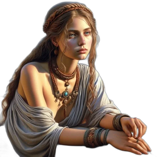 jewelry, dress, face, crown, fantasy art, photorealistic, oil painting, concept art transparent PNG cut-out