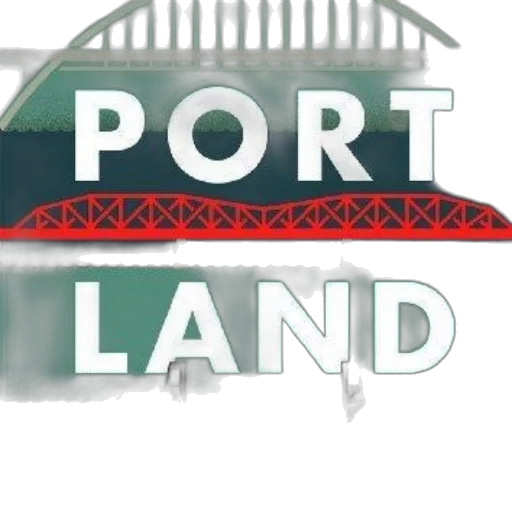 image, features, stylized, graphic, word, portland, prominently, displayed transparent PNG cut-out
