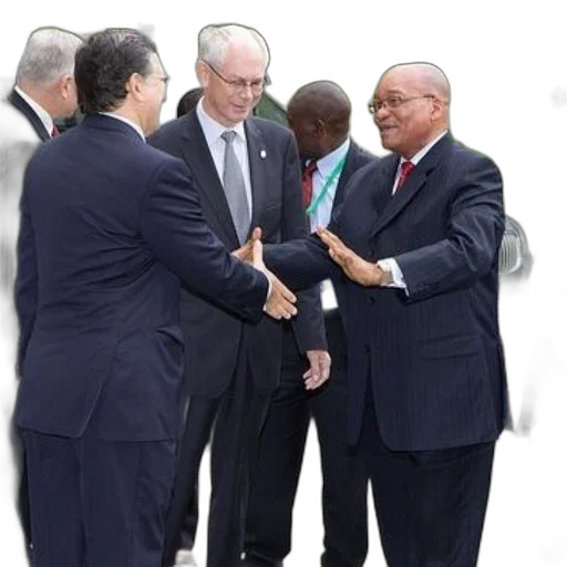 staff, two, men, suits, shake, hands, while, others transparent PNG cut-out
