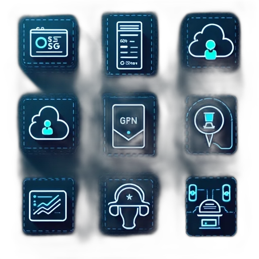 big, data, icons, set, vector transparent PNG cut-out