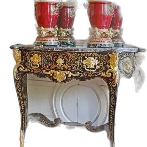 furniture, crown, jewelry, 3d render, photorealistic, ornate, gilded, console transparent PNG cut-out