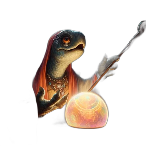 dragon, staff, jewelry, creature, concept art, fantasy art, watercolor, 3d render transparent PNG cut-out