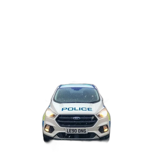 car, staff, 3d render, concept art, small, wintery, village, police transparent PNG cut-out