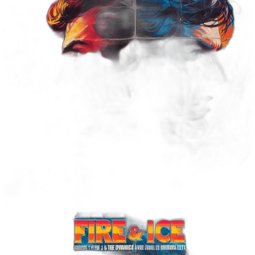 face, mask, comic book art, concept art, fantasy art, fire, movie, poster transparent PNG cut-out