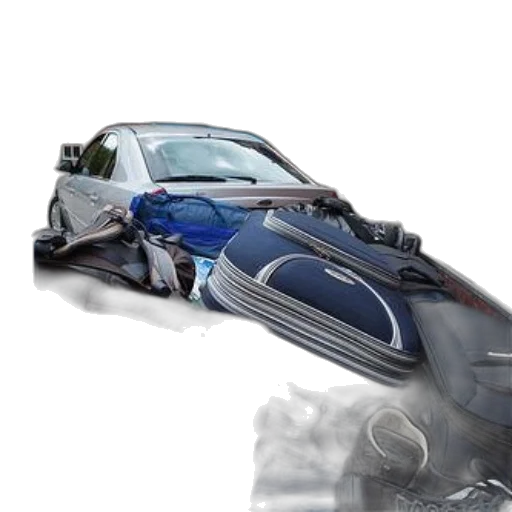 car, weapon, robot, 3d render transparent PNG cut-out