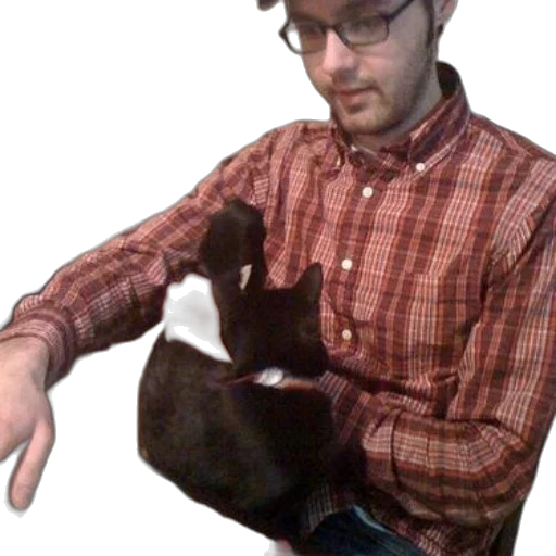 staff, jacket, hat, animal, photorealistic, 3d render, concept art, man transparent PNG cut-out