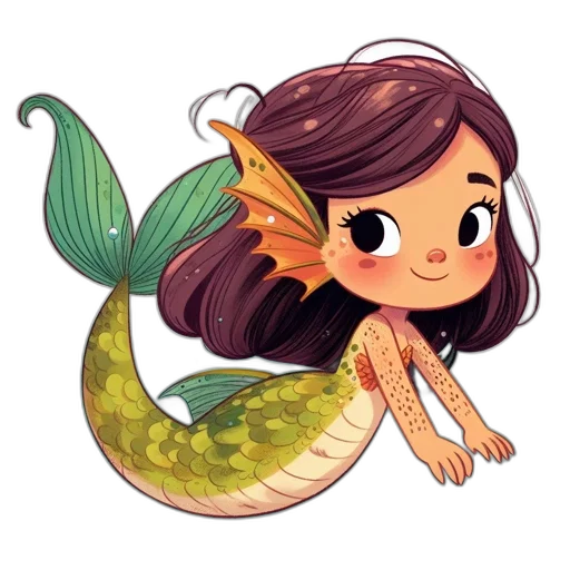 creature, fantasy art, watercolor, pixel art, concept art, underwater, golden, illustrated transparent PNG cut-out