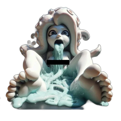creature, mask, face, animal, 3d render, concept art, vaporwave, fantasy art transparent PNG cut-out
