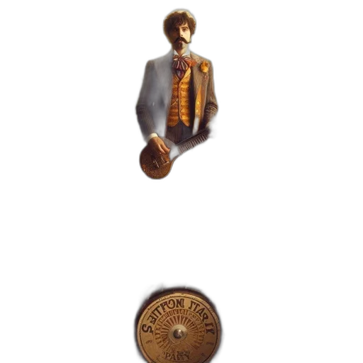 jacket, staff, jewelry, hat, concept art, 3d render, pixel art, photorealistic transparent PNG cut-out