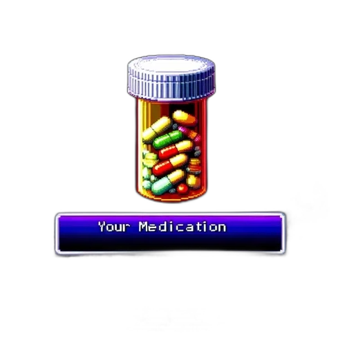 pixel art, vaporwave, 3d render, pixelated, image, jar, labeled, medication transparent PNG cut-out