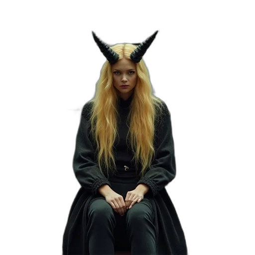 dragon, hat, creature, mask, concept art, person, long, blonde transparent PNG cut-out