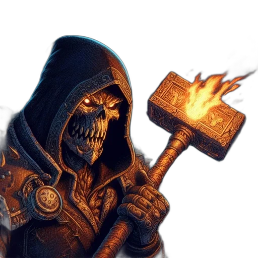 staff, mask, weapon, sword, fantasy art, concept art, comic book art, pixel art transparent PNG cut-out