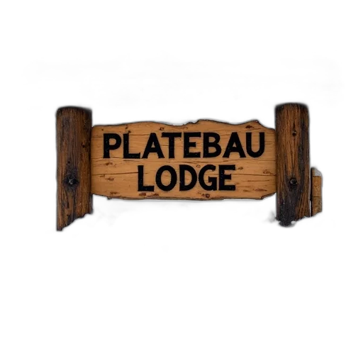 wooden, sign, words, plateau, lodge, partially, covered, snow transparent PNG cut-out