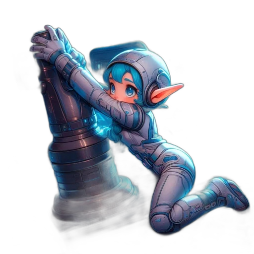 robot, staff, weapon, sword, concept art, fantasy art, pixel art, comic book art transparent PNG cut-out