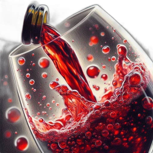 bottle, photorealistic, oil painting, 3d render, red, up-close, shot, wine transparent PNG cut-out