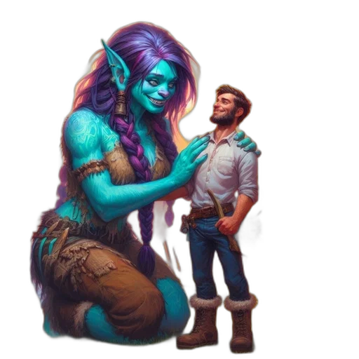creature, staff, concept art, fantasy art, comic book art, pixel art, outer space, blue transparent PNG cut-out