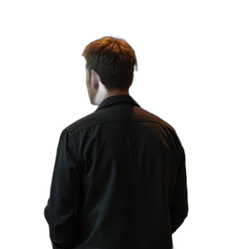 jacket, staff, hair, face, 3d render, concept art, photorealistic, pixel art transparent PNG cut-out