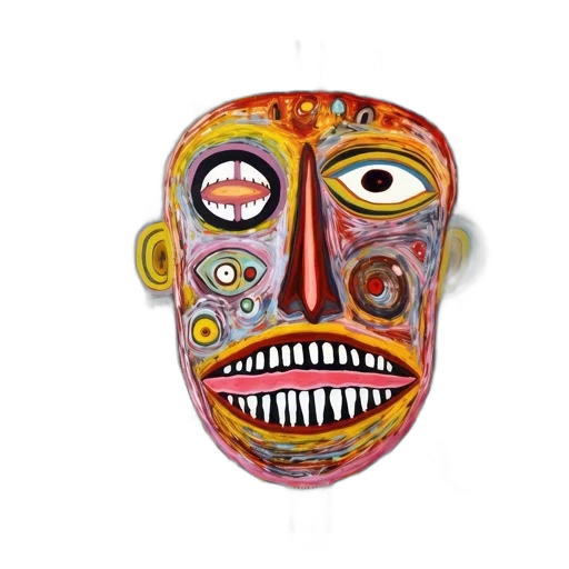 mask, face, jewelry, staff, 3d render, photorealistic, concept art, watercolor transparent PNG cut-out