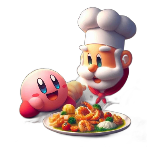 food, animal, 3d render, pixel art, concept art, photorealistic, pink, round transparent PNG cut-out