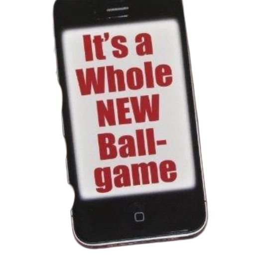 whole, new, ballgame, displayed, smartphone, screen, green, background transparent PNG cut-out