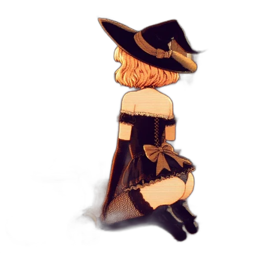 hat, dress, staff, jacket, pixel art, watercolor, concept art, fantasy art transparent PNG cut-out