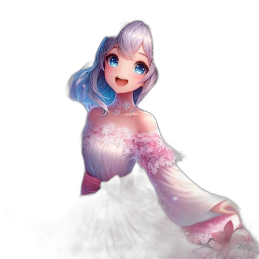 dress, creature, robot, flower, anime, pixel art, 3d render, fantasy art transparent PNG cut-out
