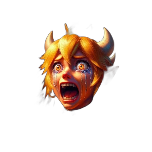 face, mask, creature, concept art, pixel art, 3d render, anime, blonde-haired transparent PNG cut-out