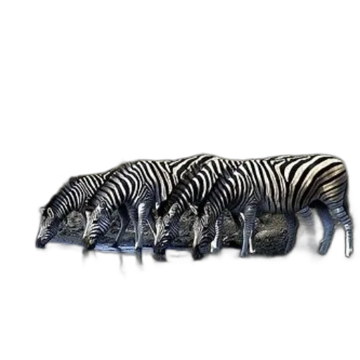 animal, furniture, jewelry, shoes, concept art, 3d render, four, zebras transparent PNG cut-out