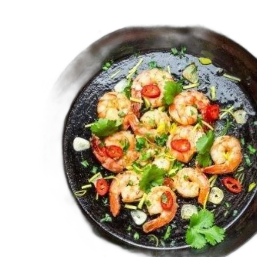 food, cast, iron, cookbook, cover, featuring, skillet, shrimp transparent PNG cut-out