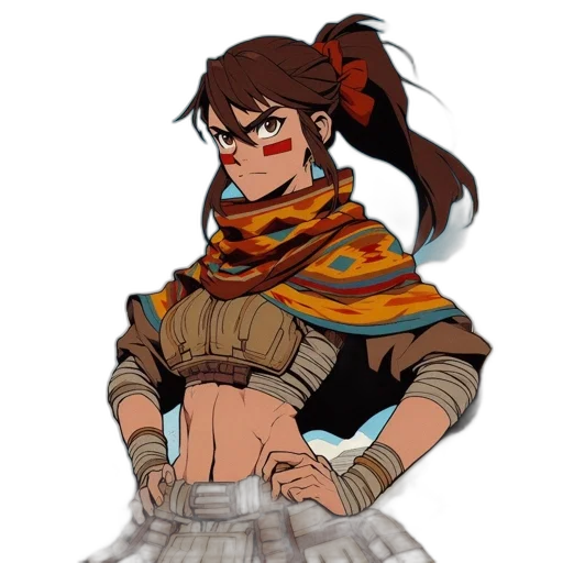 dress, staff, jacket, weapon, concept art, pixel art, cyberpunk, fantasy art transparent PNG cut-out