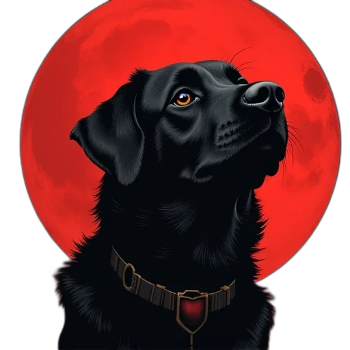 staff, animal, photorealistic, pixel art, cartoon, concept art, red, dark transparent PNG cut-out