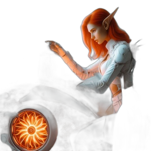 dragon, dress, fantasy art, concept art, pixel art, comic book art, fire, outer space transparent PNG cut-out