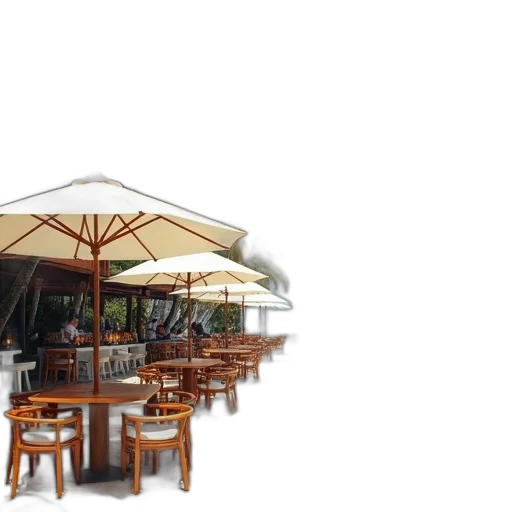 umbrella, furniture, 3d render, photorealistic transparent PNG cut-out