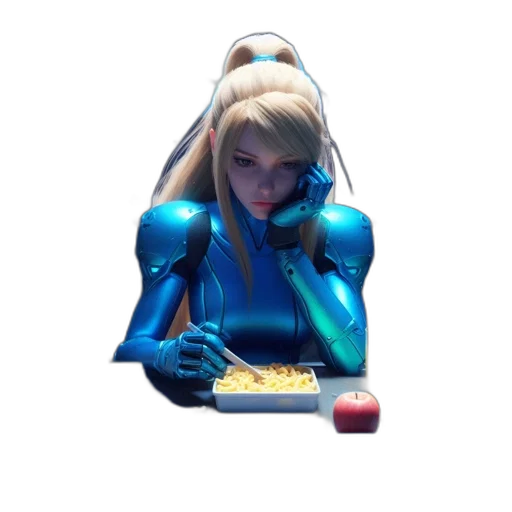 robot, food, face, crown, 3d render, concept art, pixel art, vaporwave transparent PNG cut-out